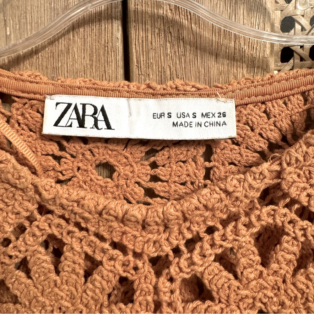 Zara Women Crochet Knit Top Size S - Picture 9 of 14